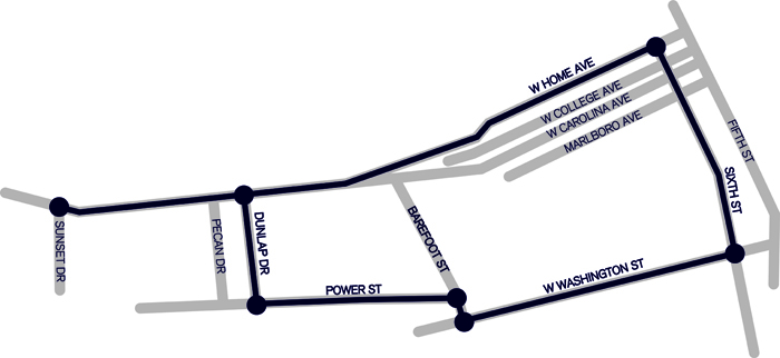 Bike path map